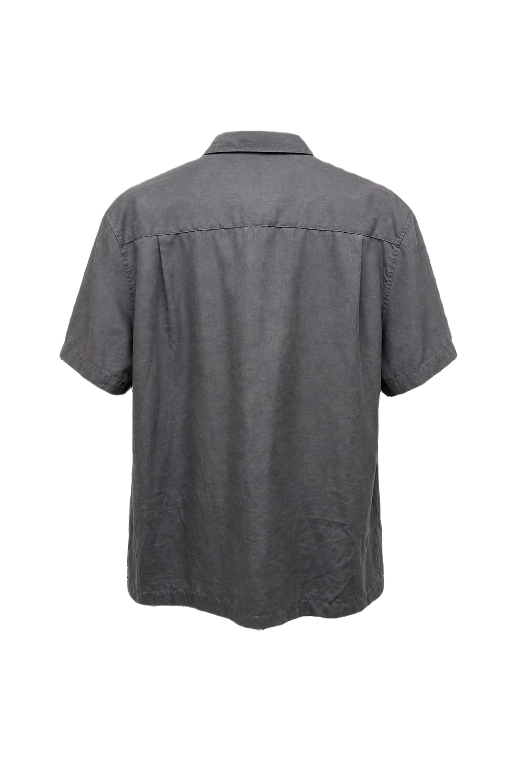 1990s Dark Grey Rayon Blend Shirt - Back View