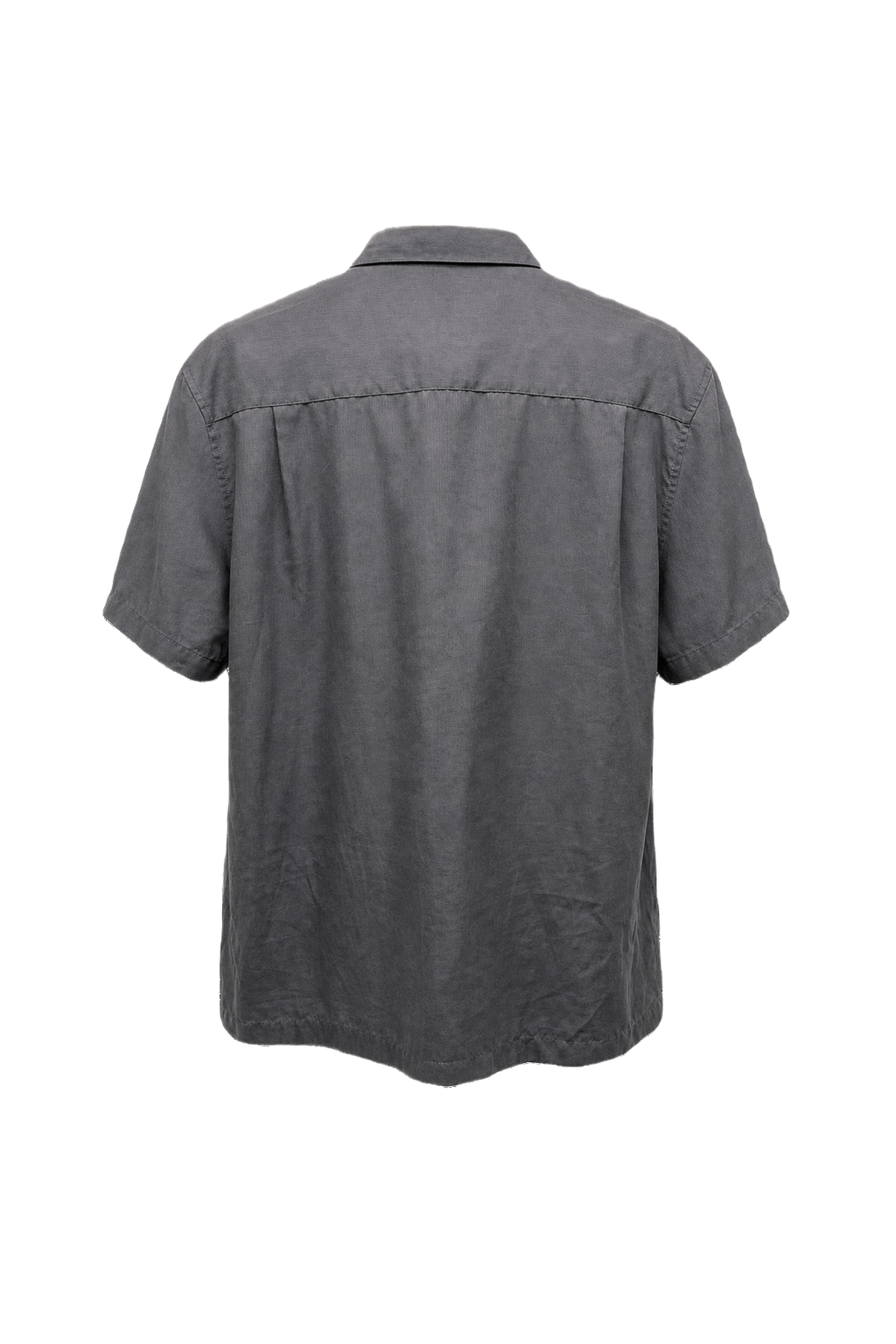 1990s Dark Grey Rayon Blend Shirt - Back View