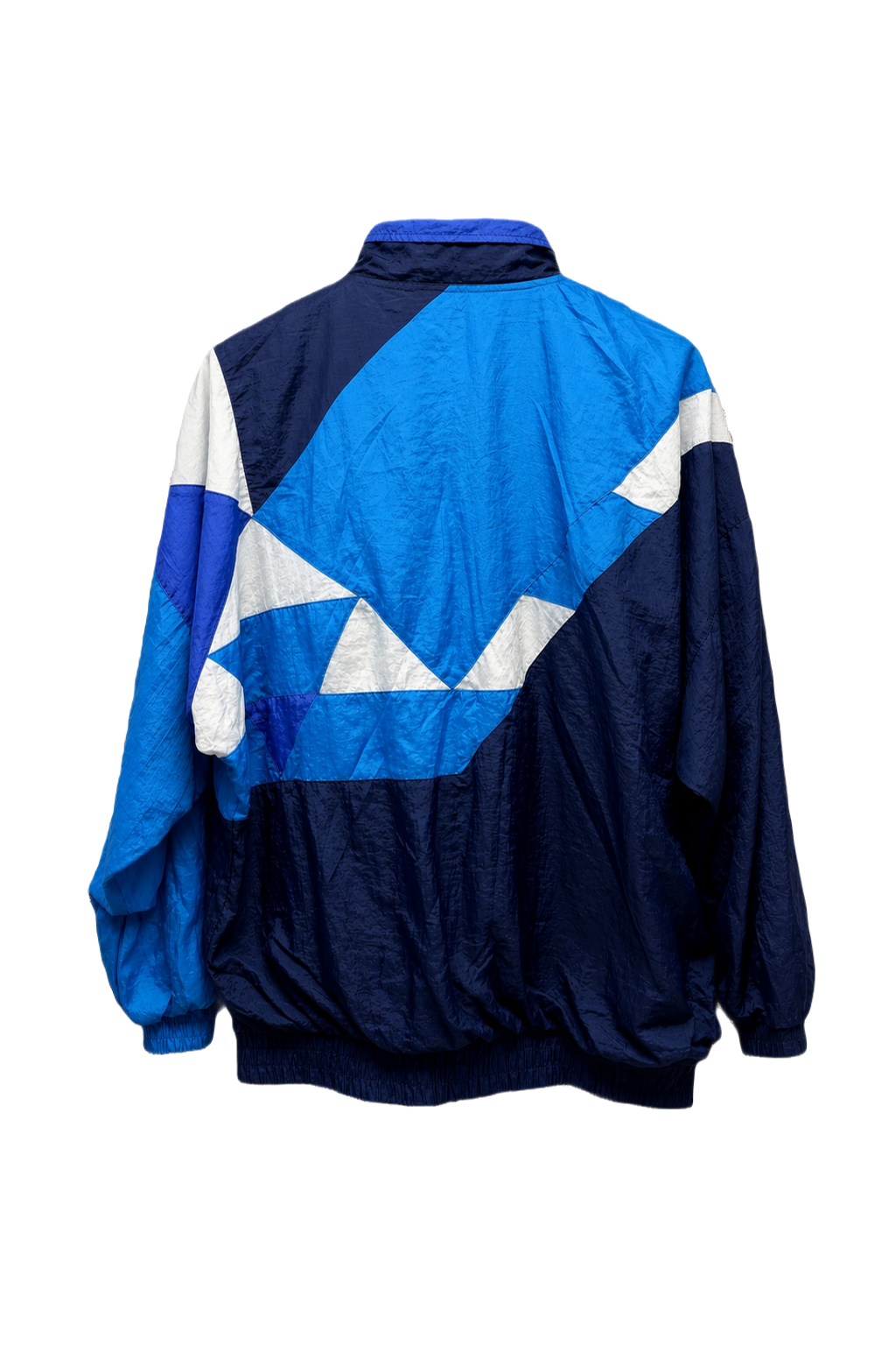 1990s Navy Blue Nylon Windbreaker - Back View