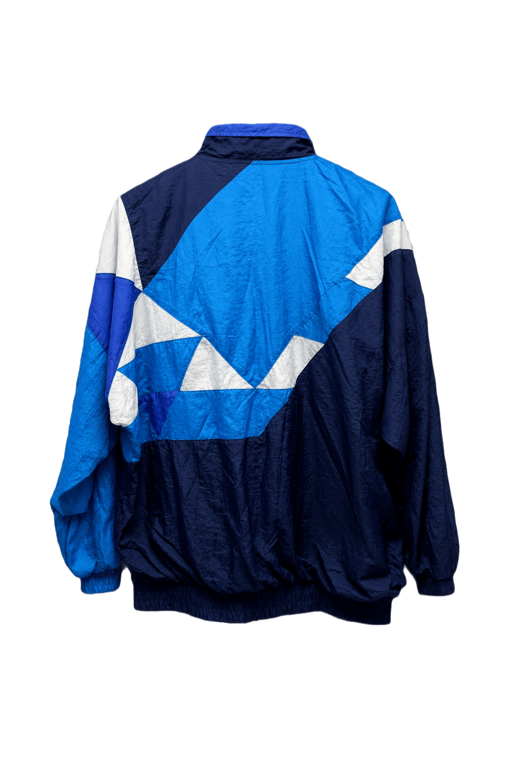 1990s Navy Blue Nylon Windbreaker - Back View