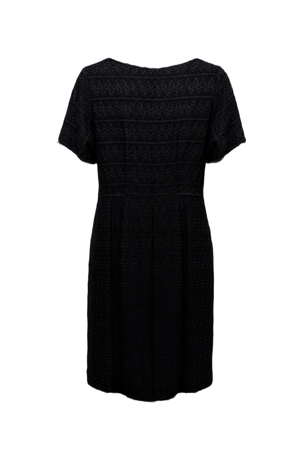 1960s Black Polyester Dress - Back View
