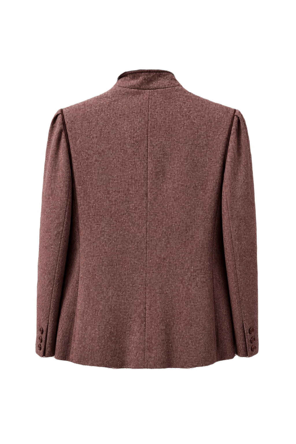 1970s Dusty Rose Wool Blazer - Back View