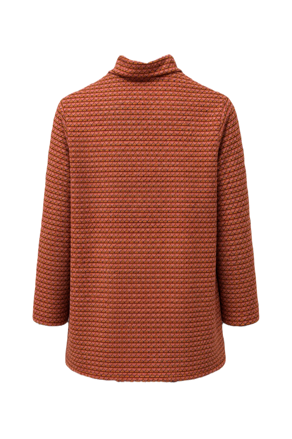1970s Orange Rayon Blend Blouse - Back View