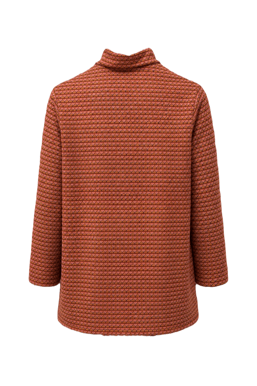 1970s Orange Rayon Blend Blouse - Back View