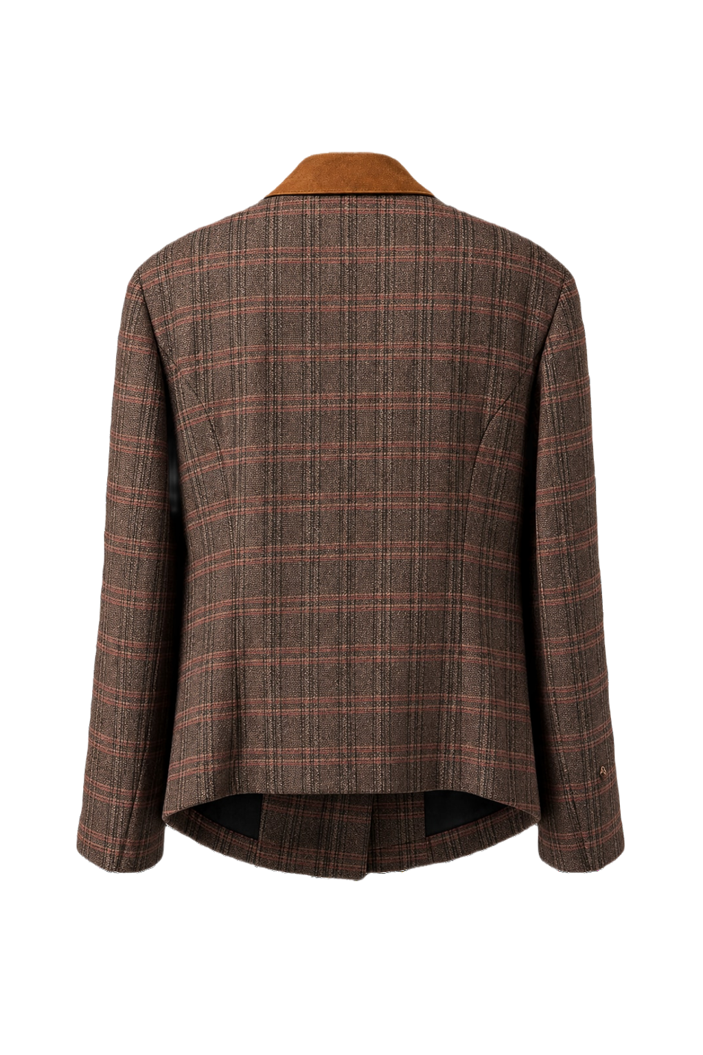 1960s Brown Wool Blend Jacket - Back View