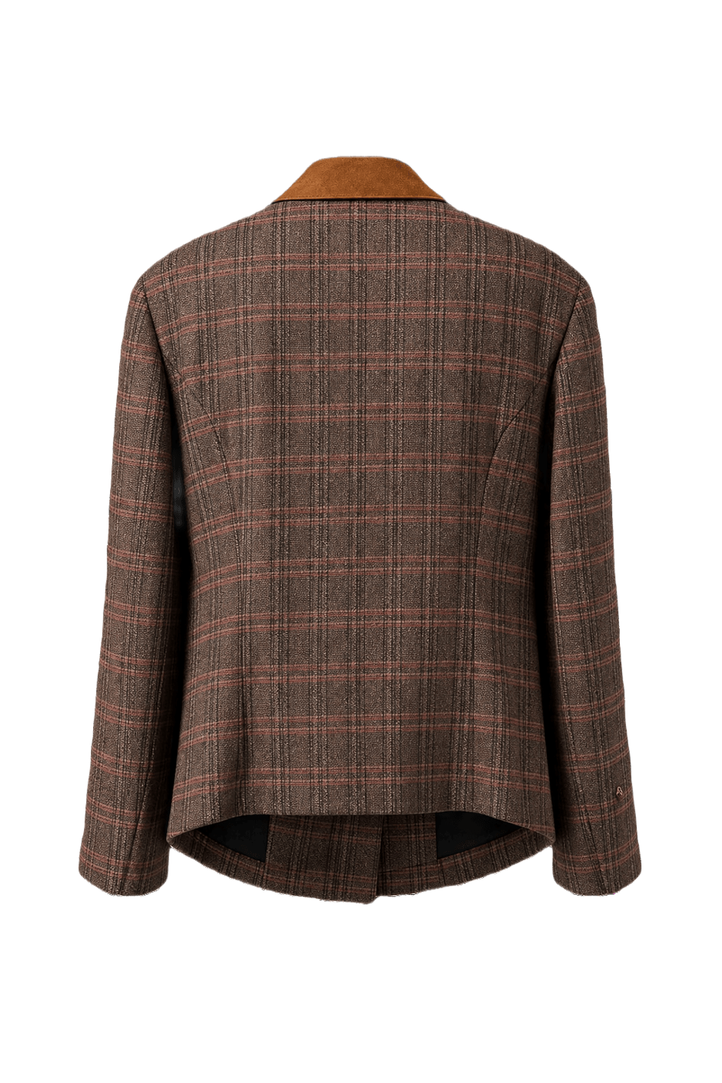 1960s Brown Wool Blend Jacket - Back View