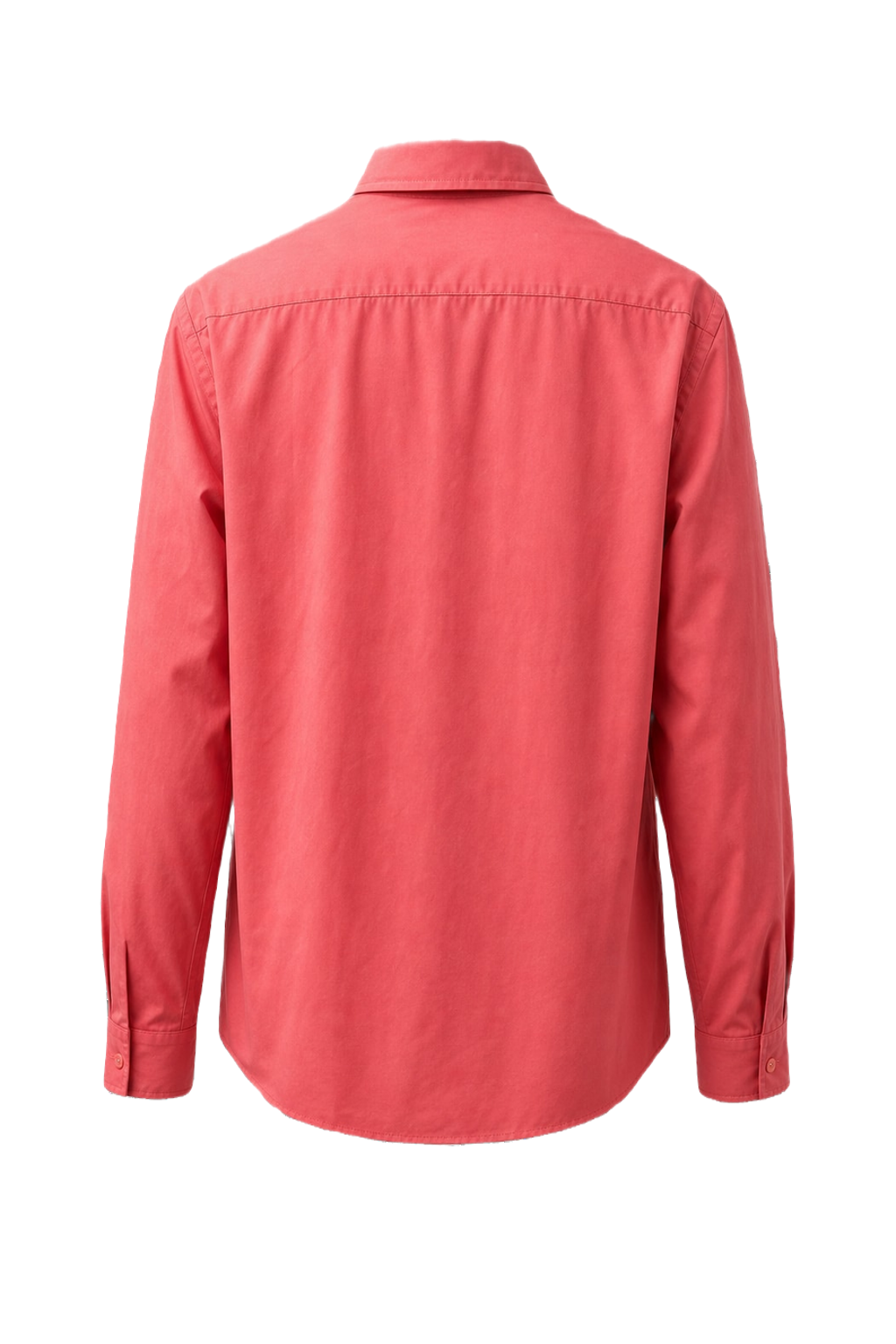 1980s Coral Pink Cotton Blend Shirt - Back View