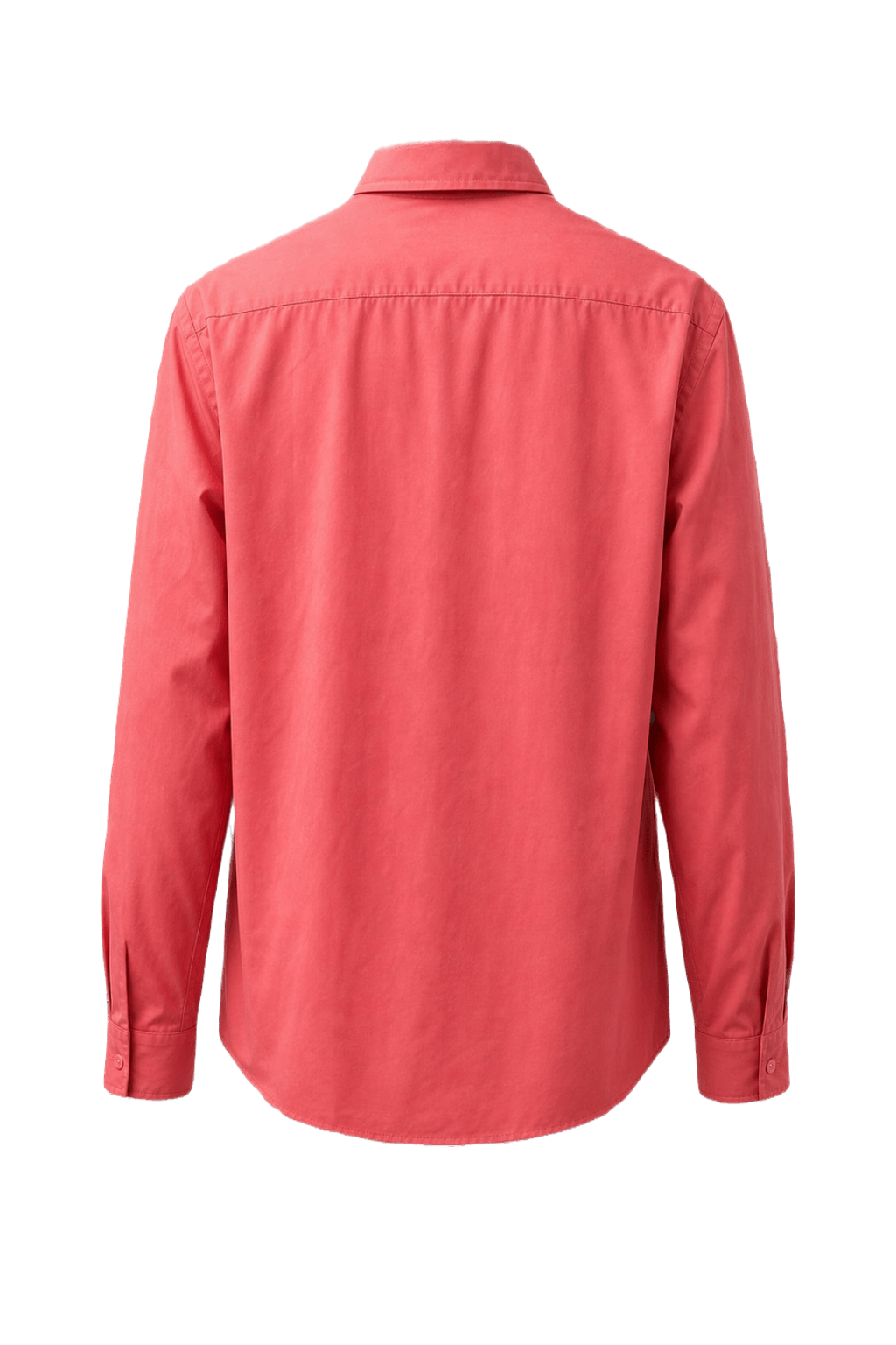 1980s Coral Pink Cotton Blend Shirt - Back View