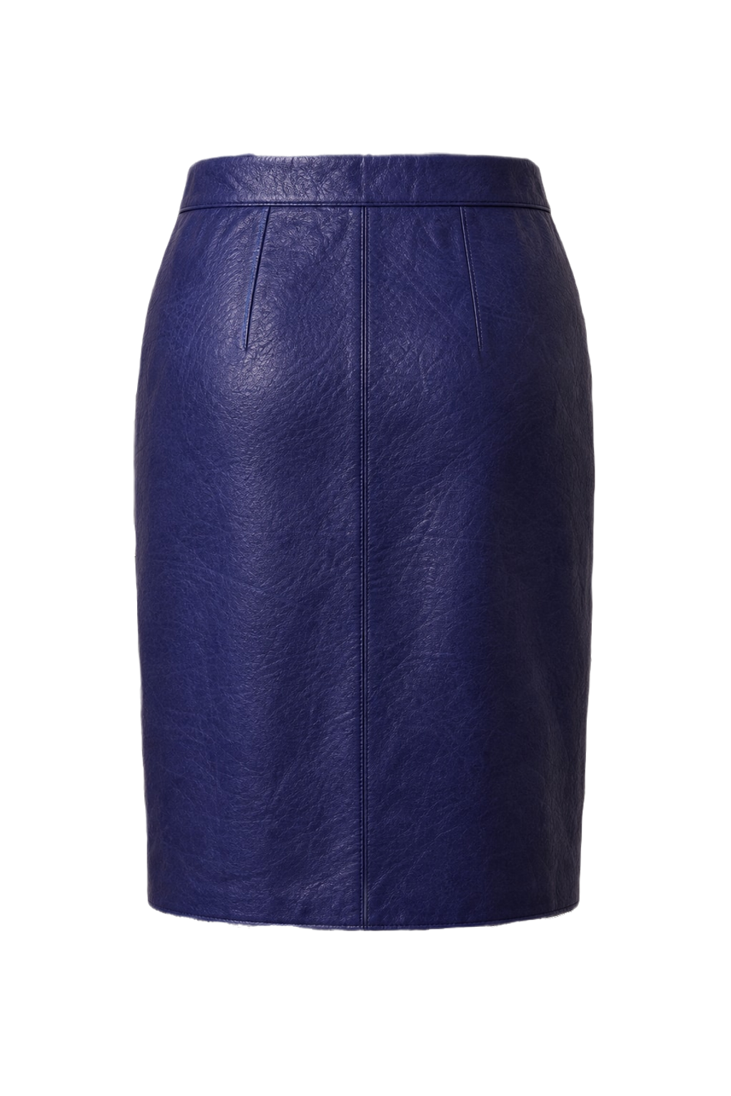 1990s Deep Blue Synthetic Skirt - Back View