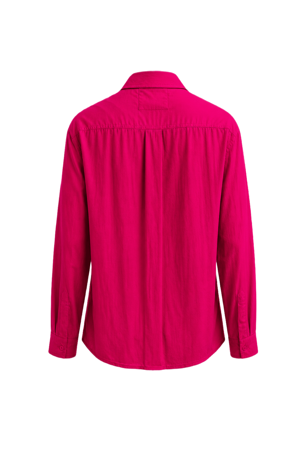 1980s Bright Pink Silk Blouse - Back View