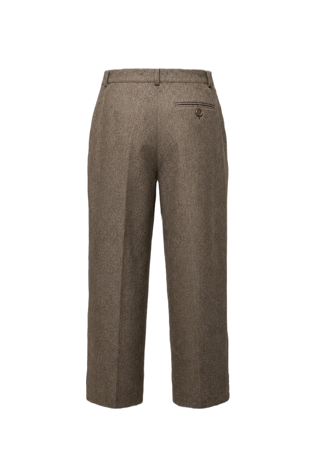 1980s Tan Wool Trousers - Back View