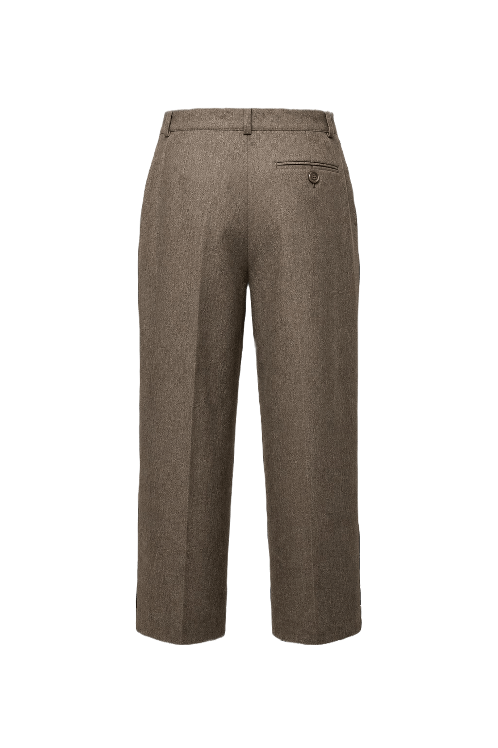1980s Tan Wool Trousers - Back View