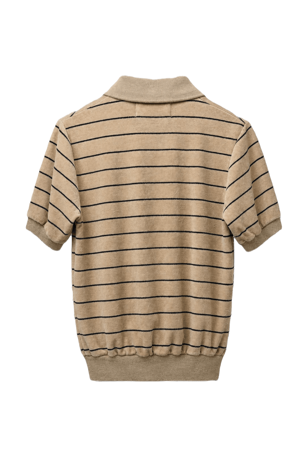 1970s Tan Knit Polo - Back View