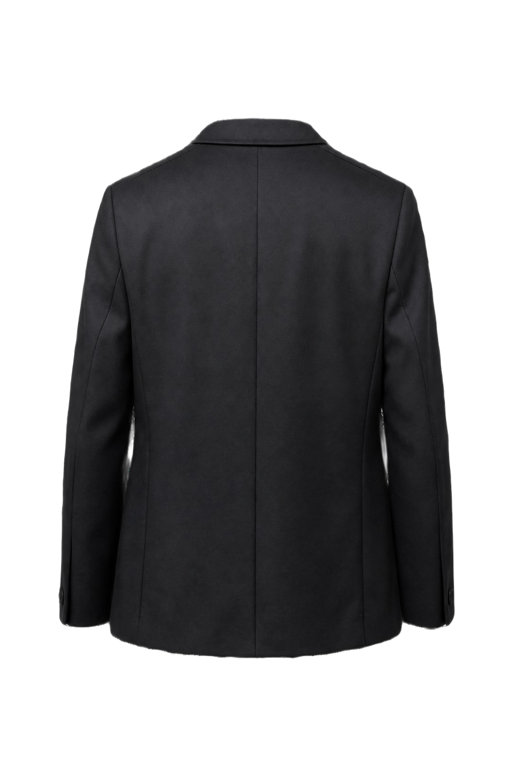 1990s Black Wool Blend Blazer - Back View
