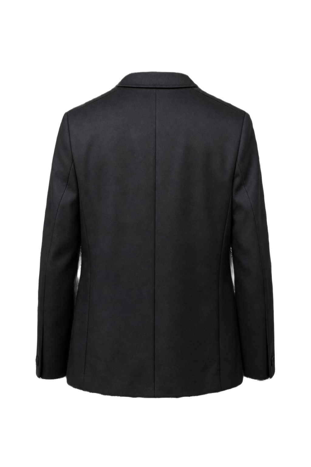 1990s Black Wool Blend Blazer - Back View