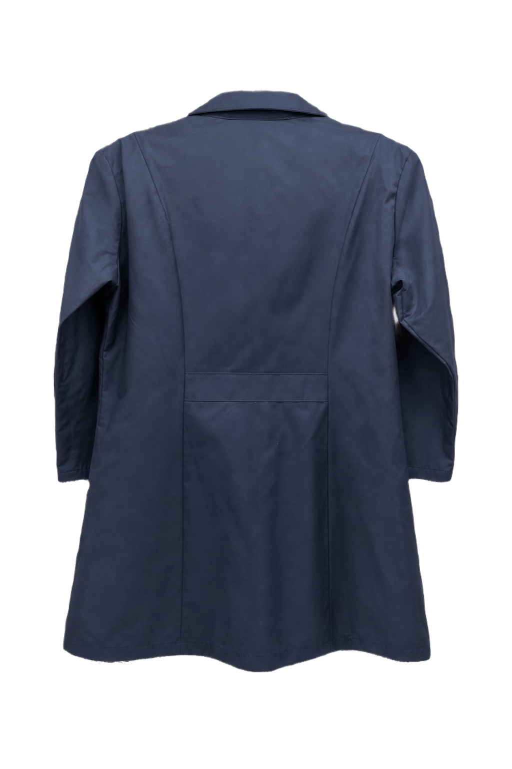 1970s Navy Blue Cotton Blend Coat - Back View