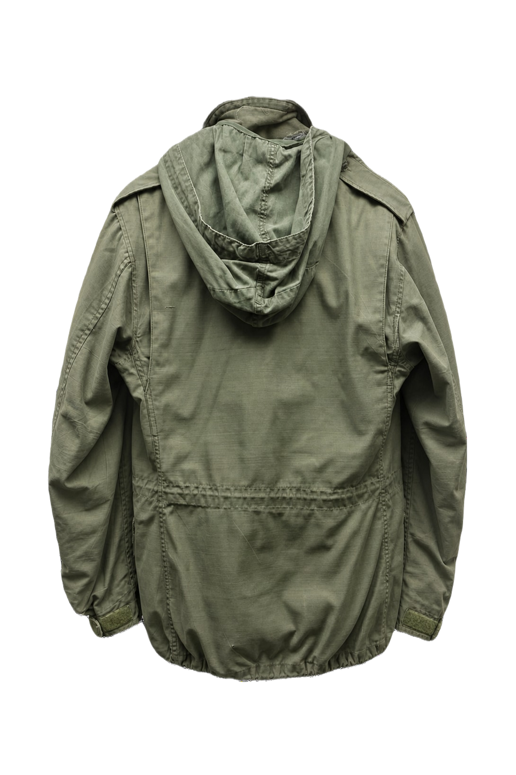 1970s Olive Green Cotton Jacket - Back View