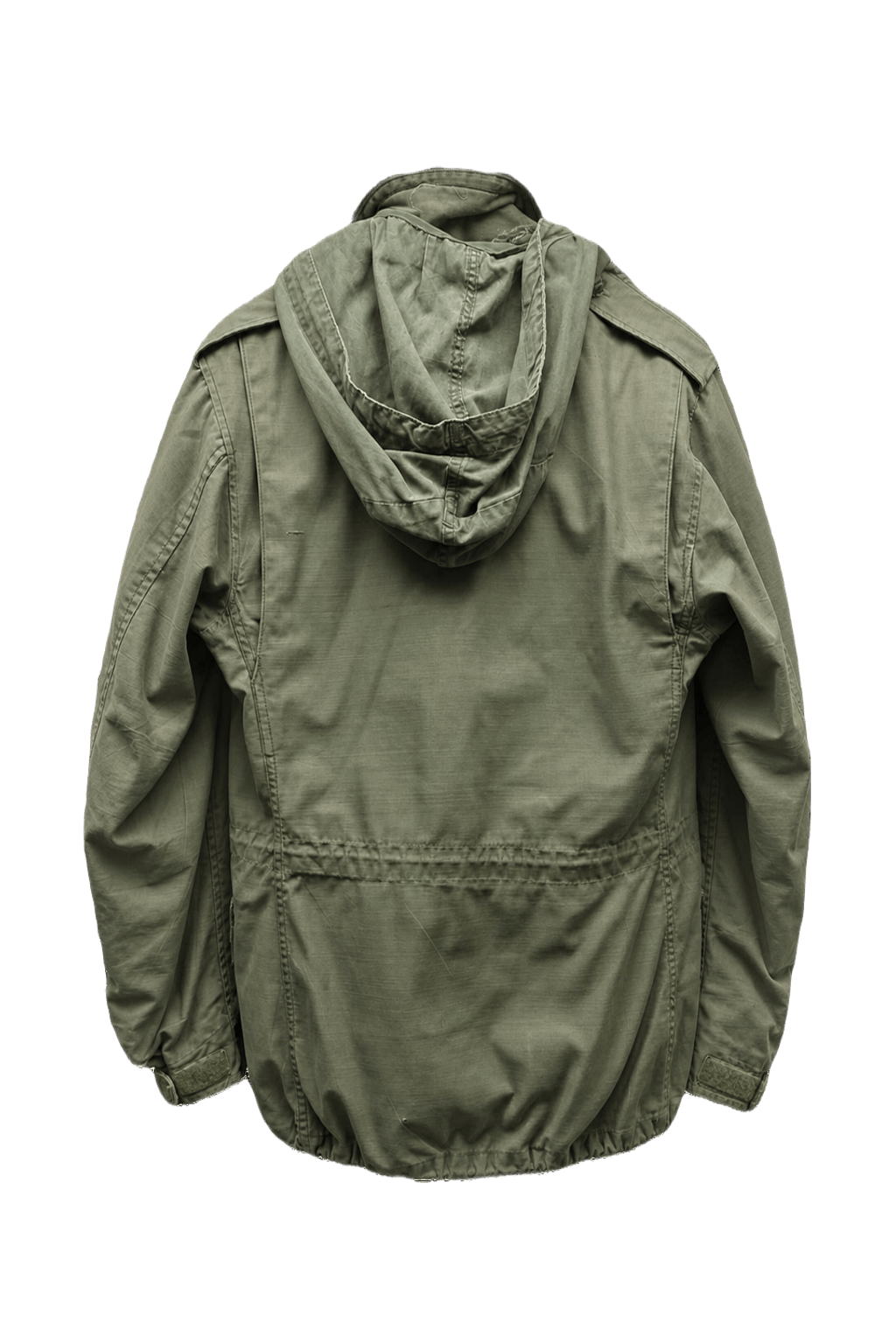 1970s Olive Green Cotton Jacket - Back View