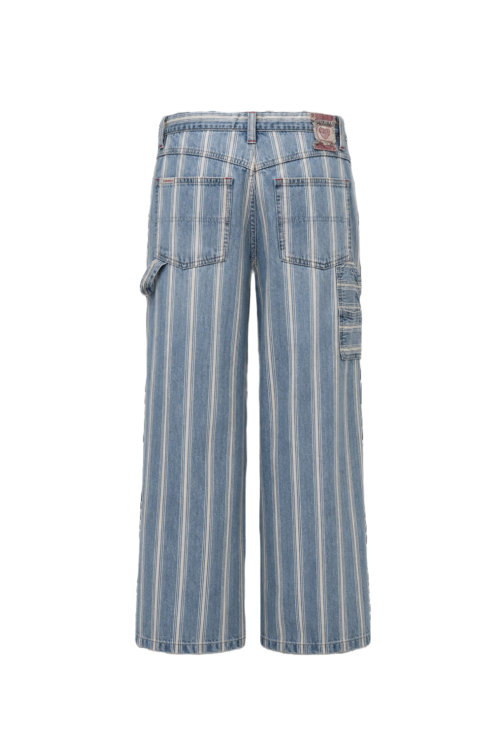 1980s Light Blue Cotton Jeans - Back View
