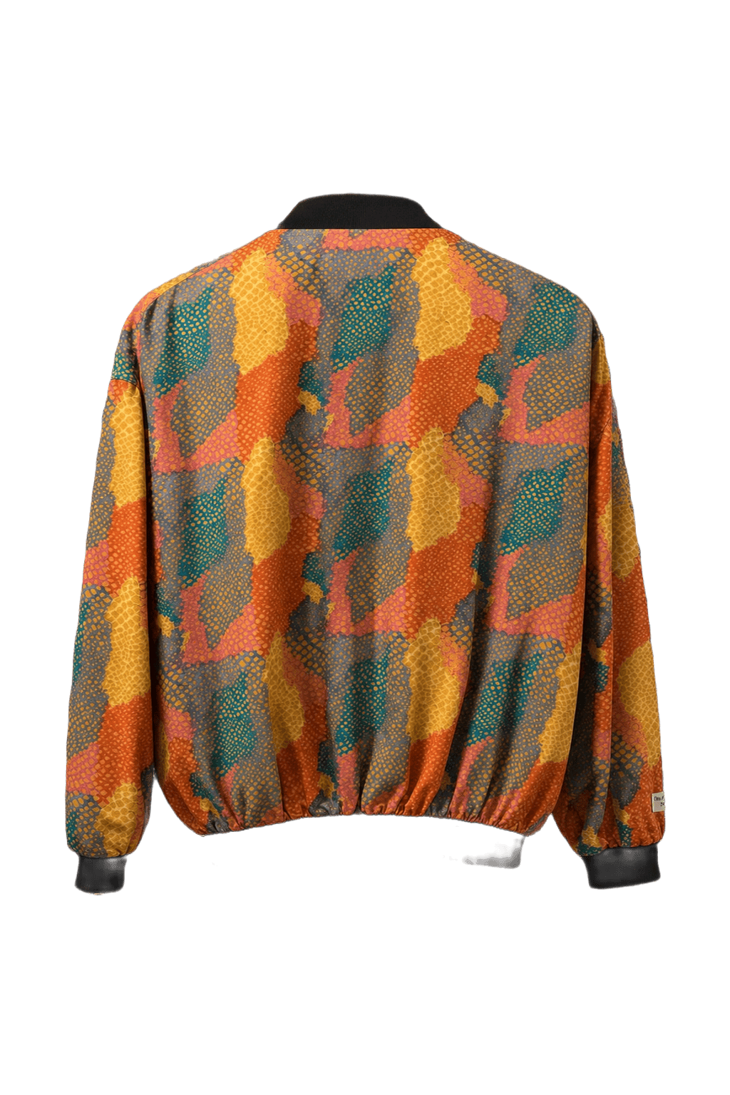 1980s Multicolor Synthetic Blend Jacket - Back View