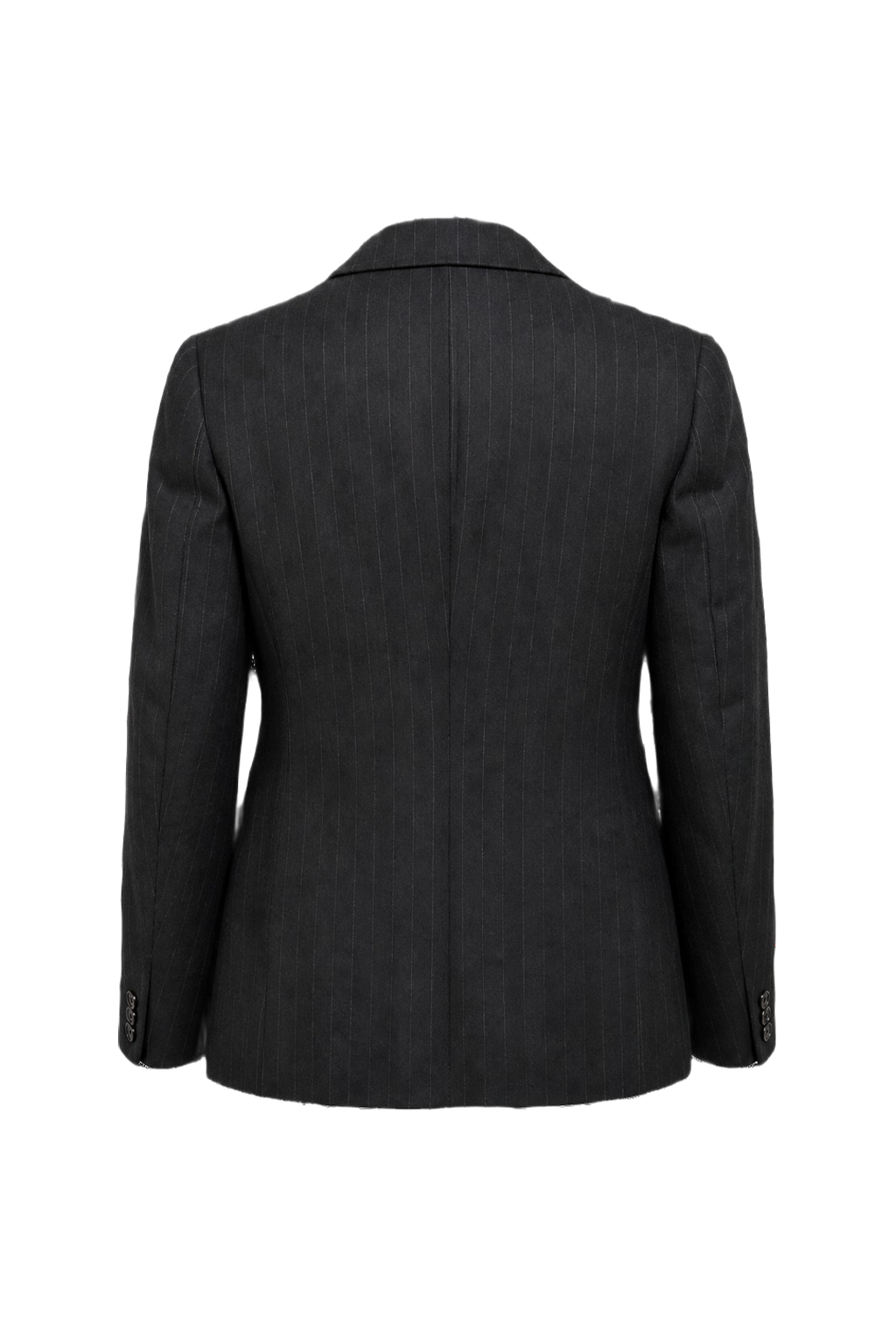 1980s Black Wool Blend Blazer - Back View