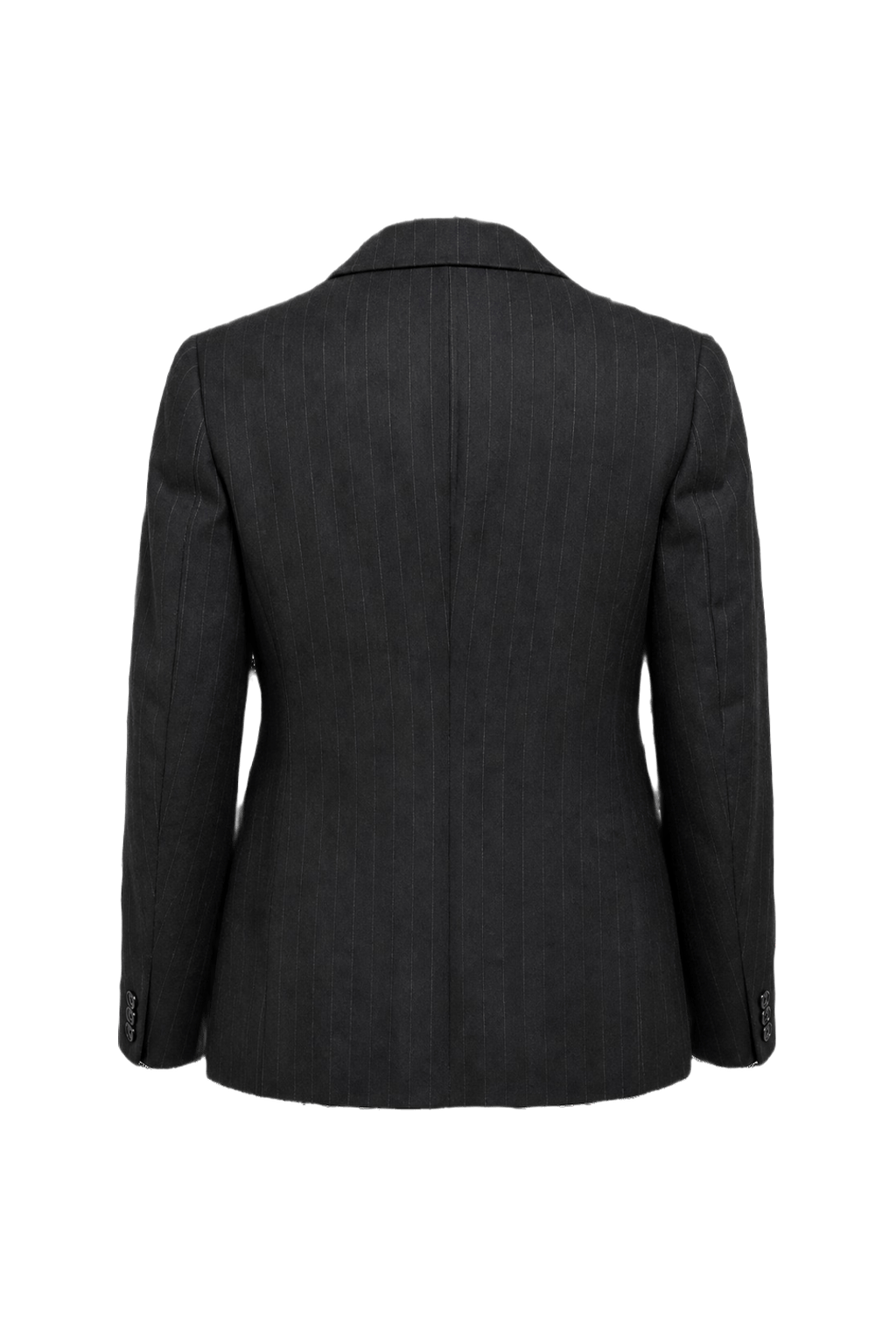 1980s Black Wool Blend Blazer - Back View