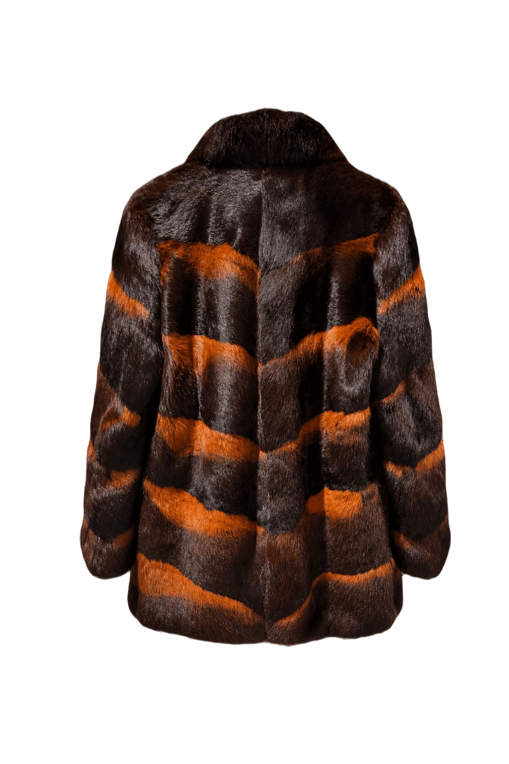 1980s Dark Brown Fur Coat - Back View