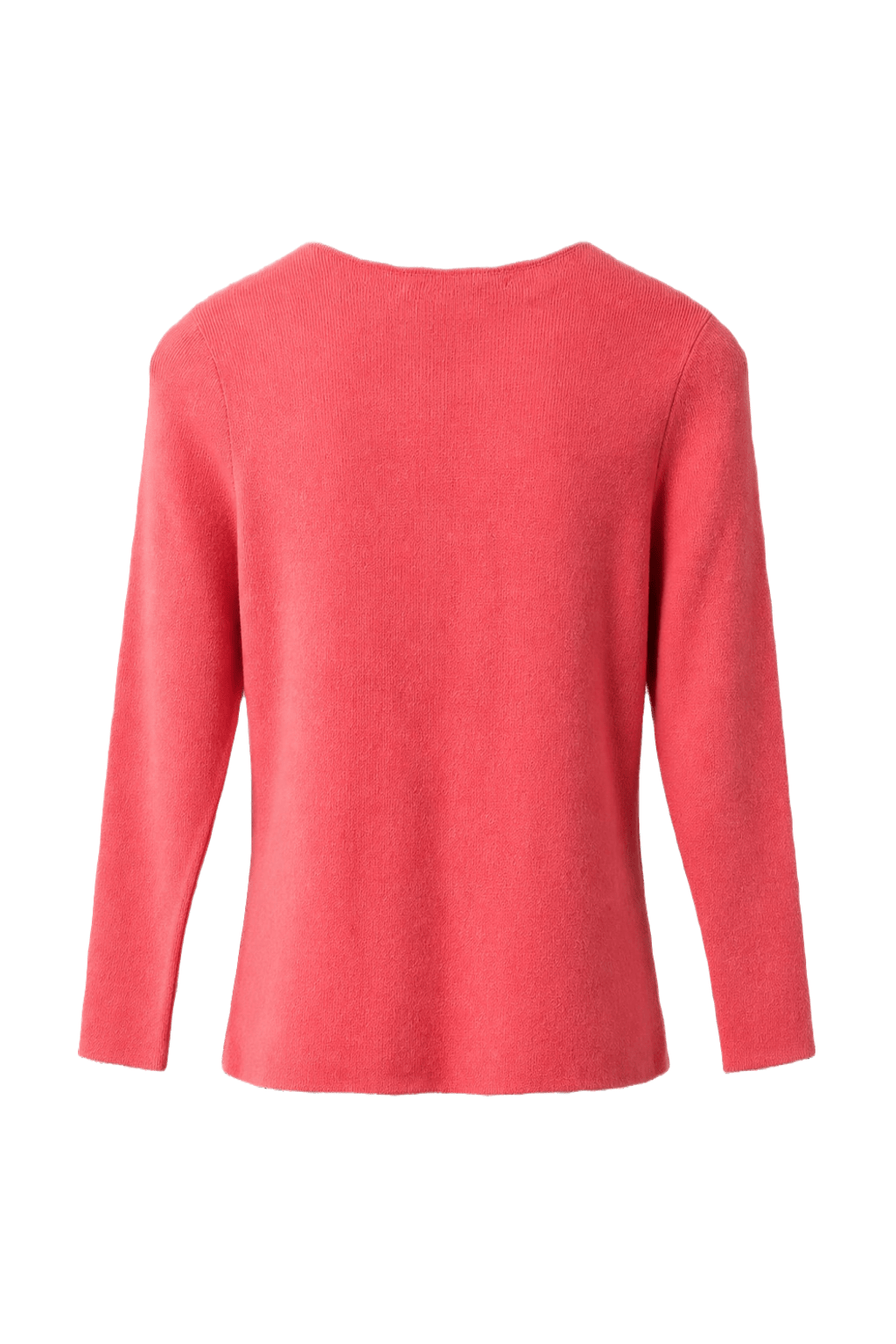 1990s Coral Pink Wool Blend Sweater - Back View