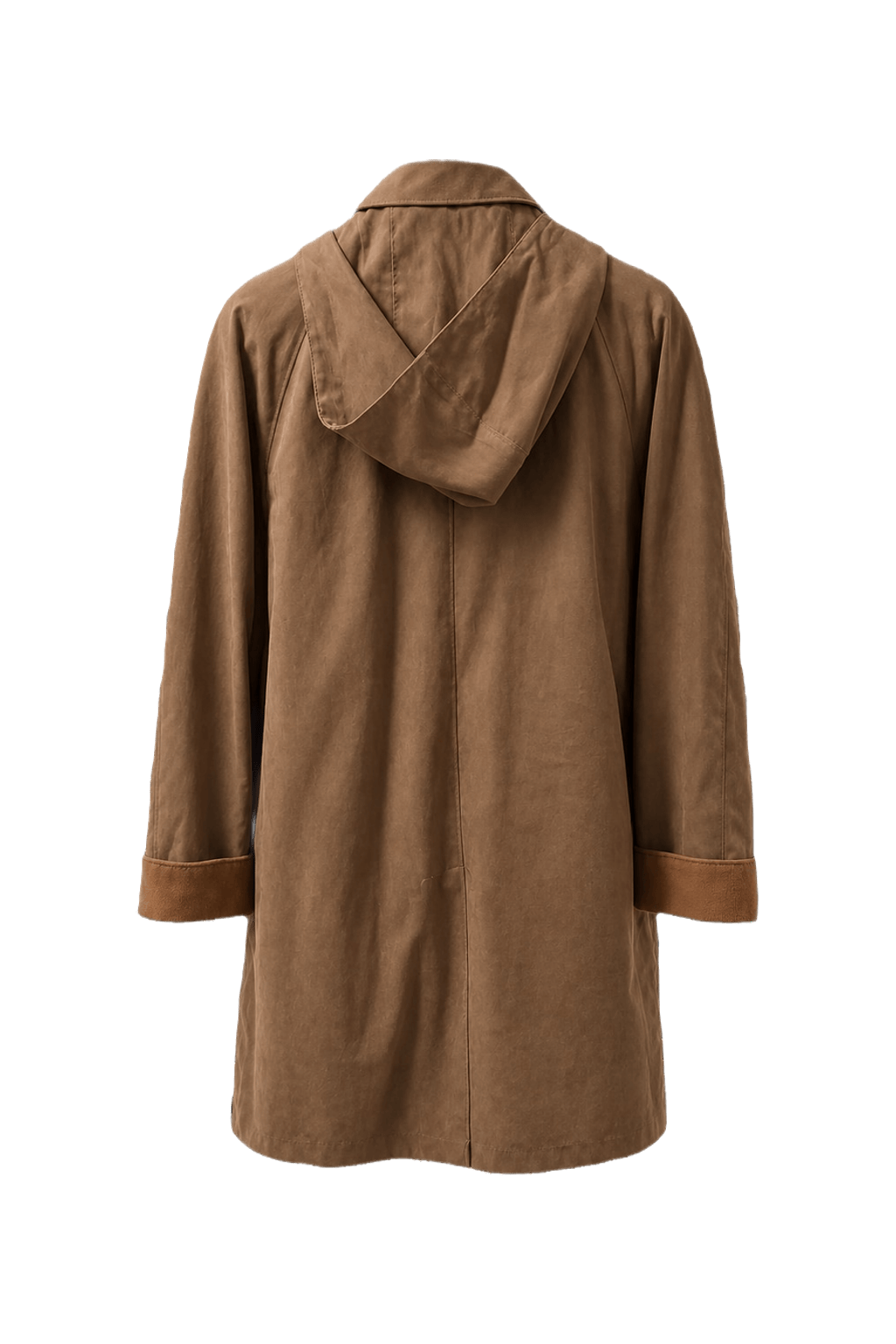 1980s Tan Cotton Blend Trench Coat - Back View