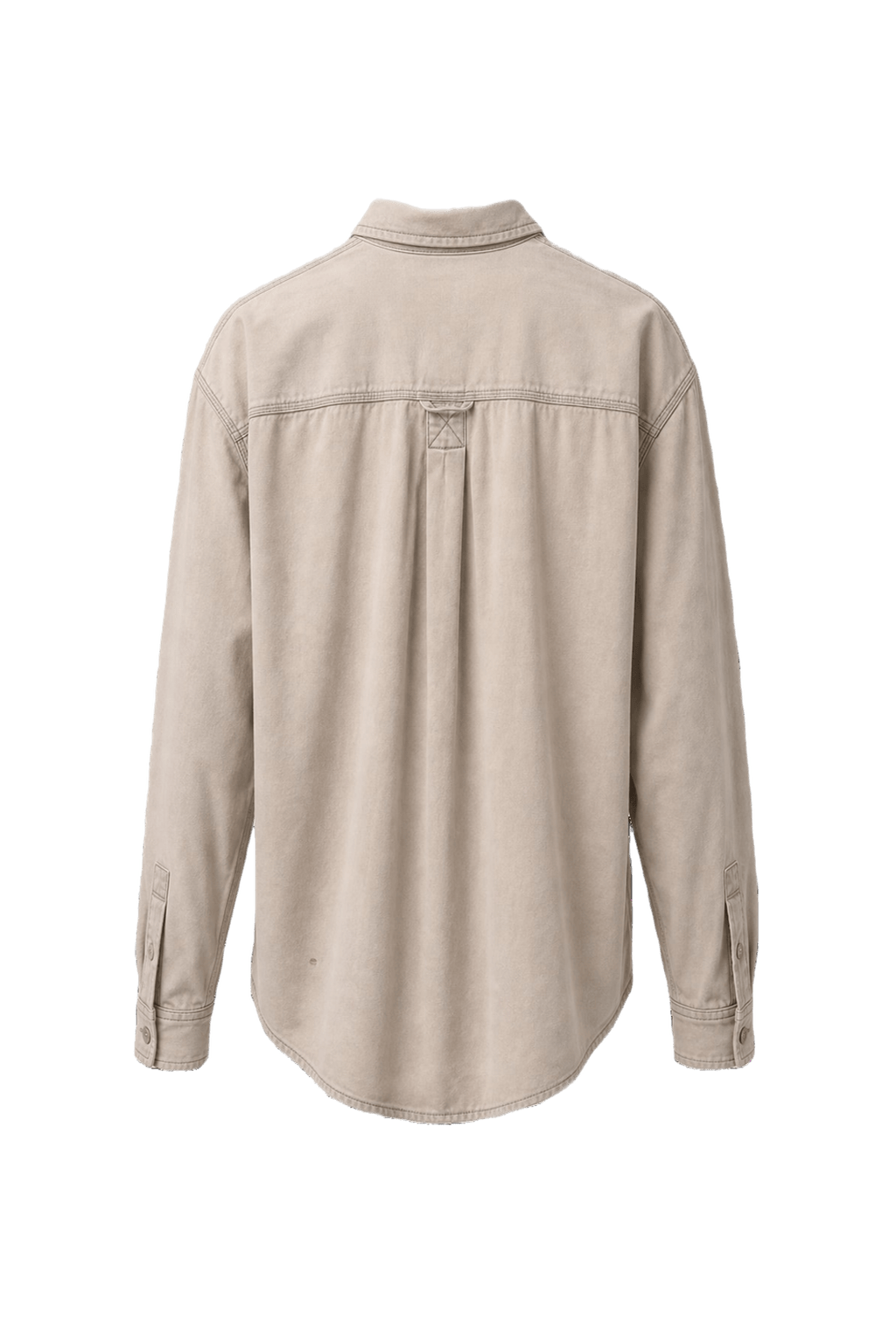 1990s Beige Cotton Shirt - Back View