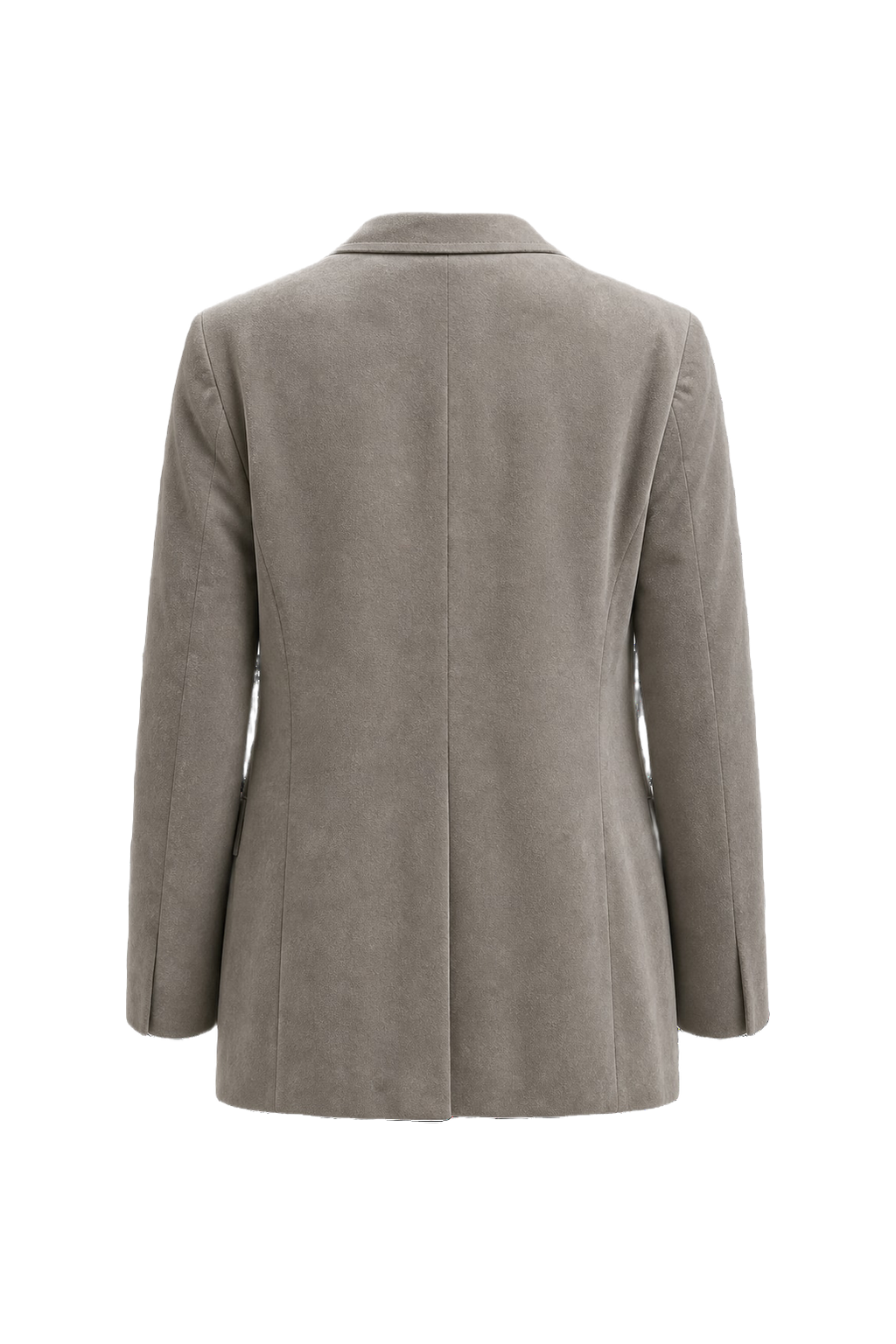 1980s Light Grey Wool Blend Blazer - Back View