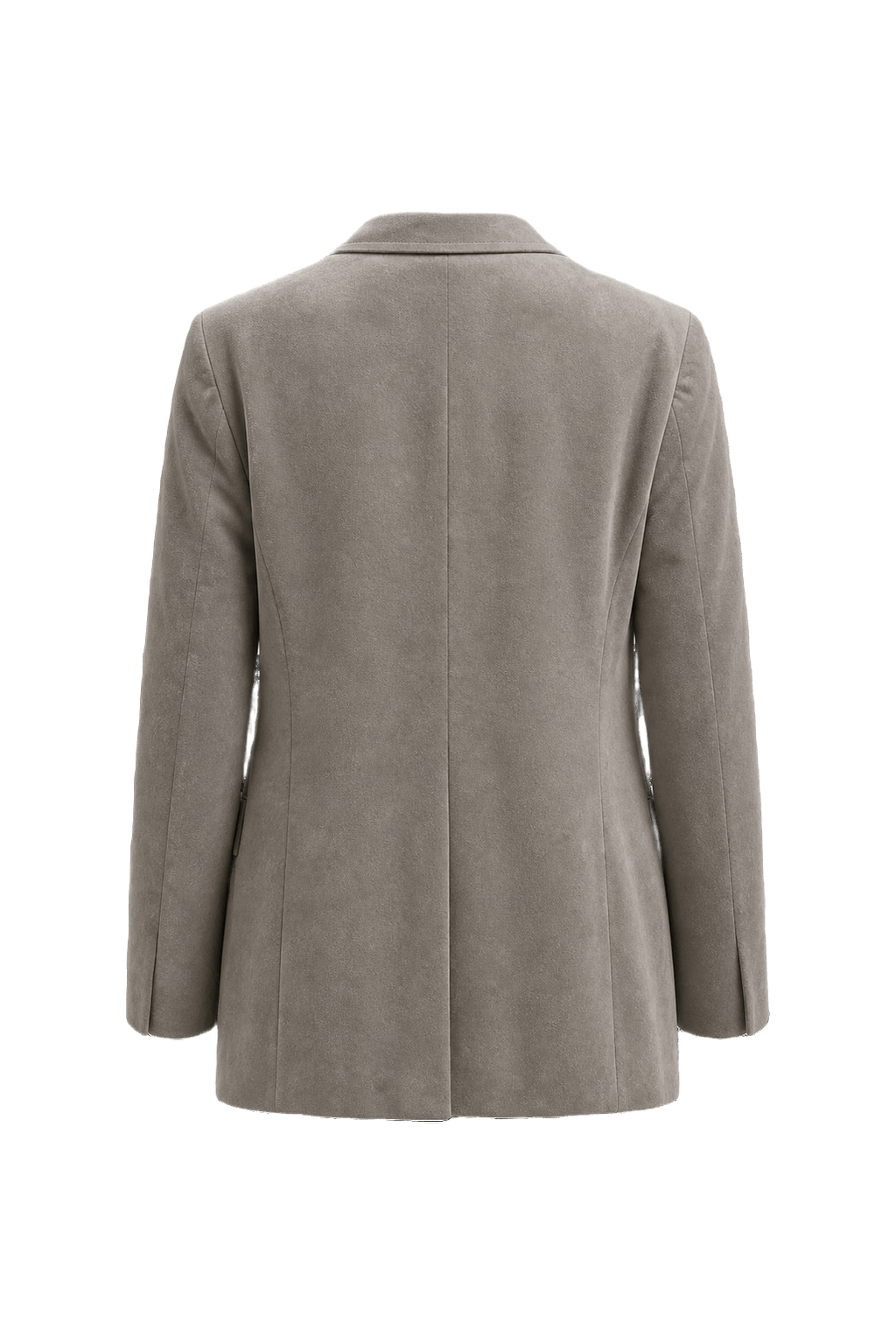 1980s Light Grey Wool Blend Blazer - Back View