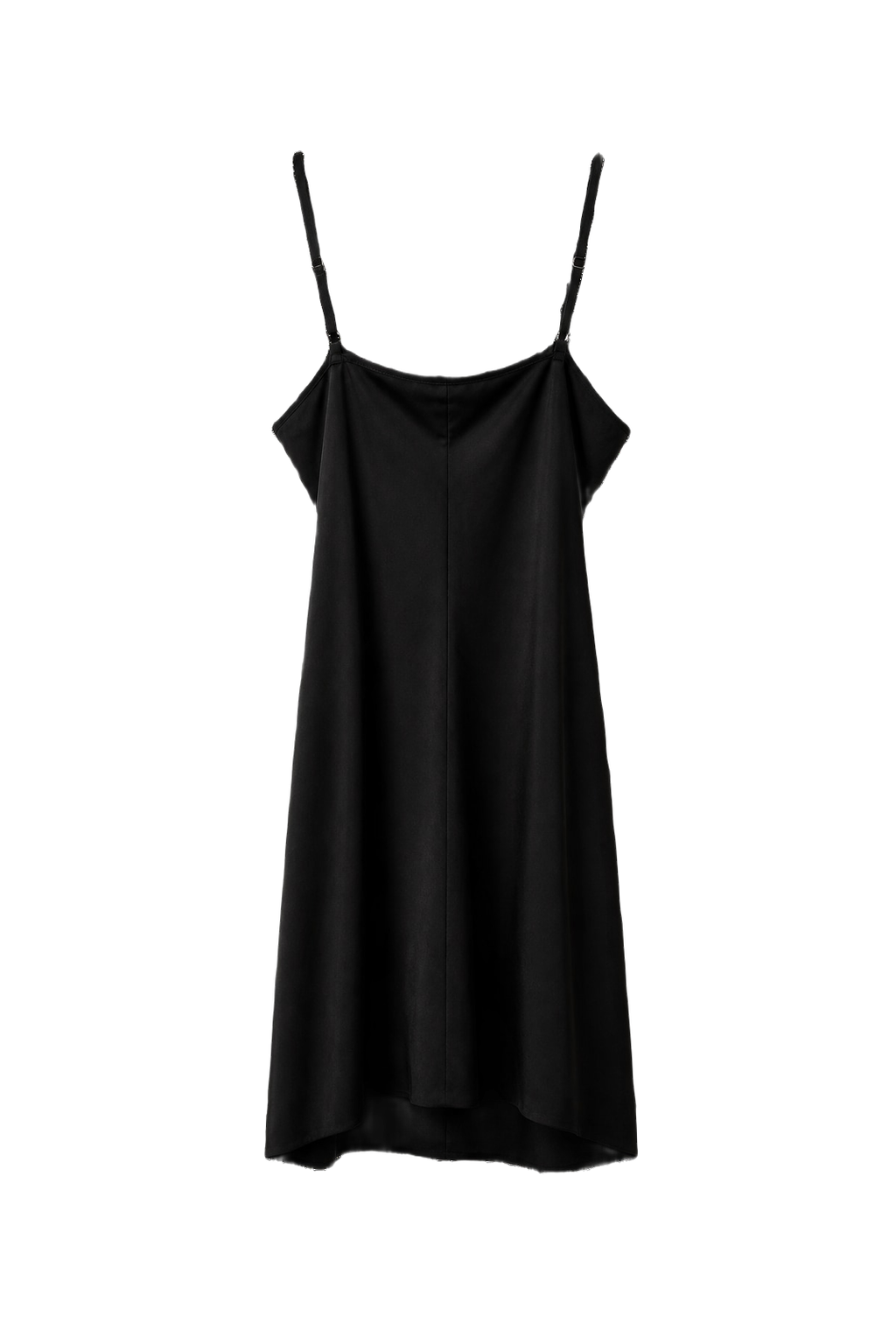 1990s Black Synthetic Blend Slip Dress - Back View