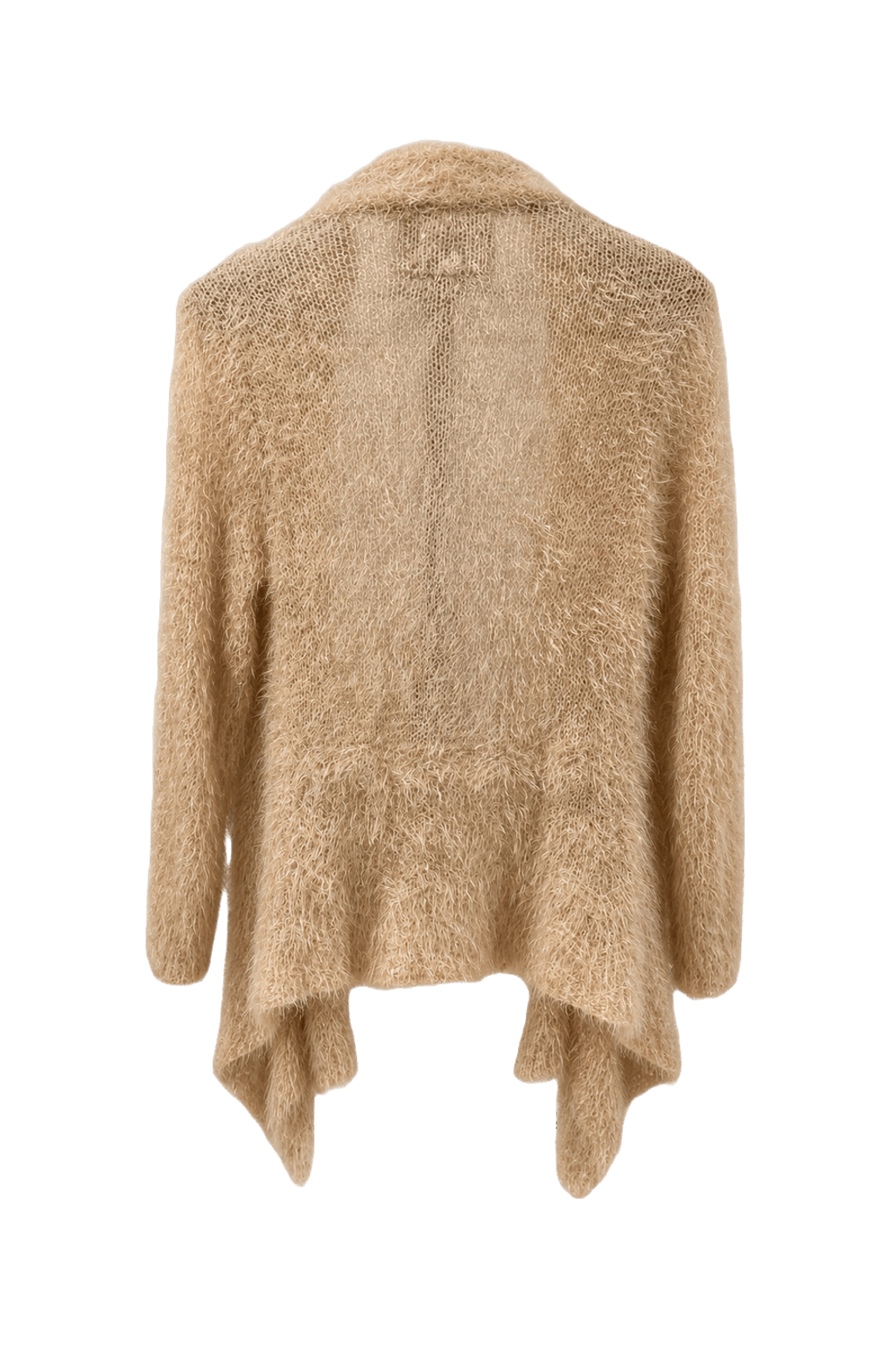 1990s Cream Synthetic Blend Cardigan - Back View
