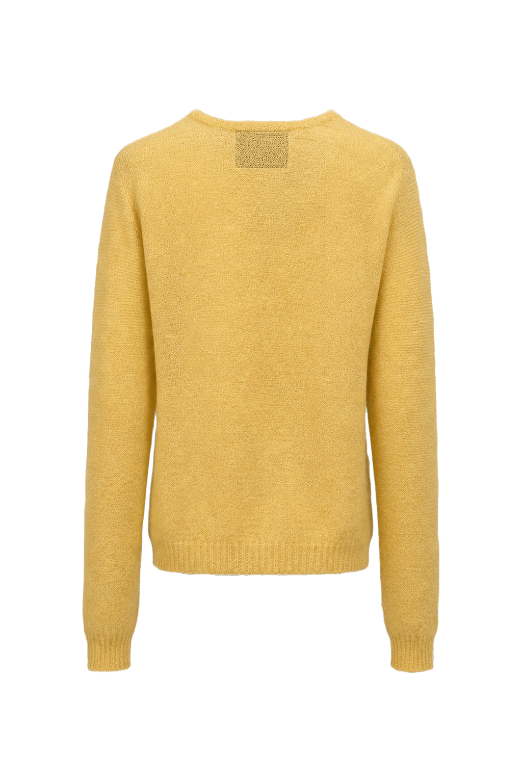 1960s Pastel Yellow Wool Blend Cardigan - Back View