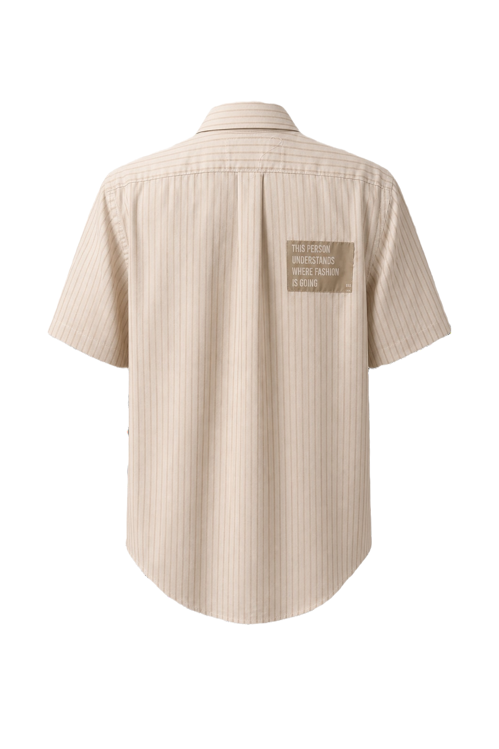 1970s Beige Cotton Blend Shirt - Back View