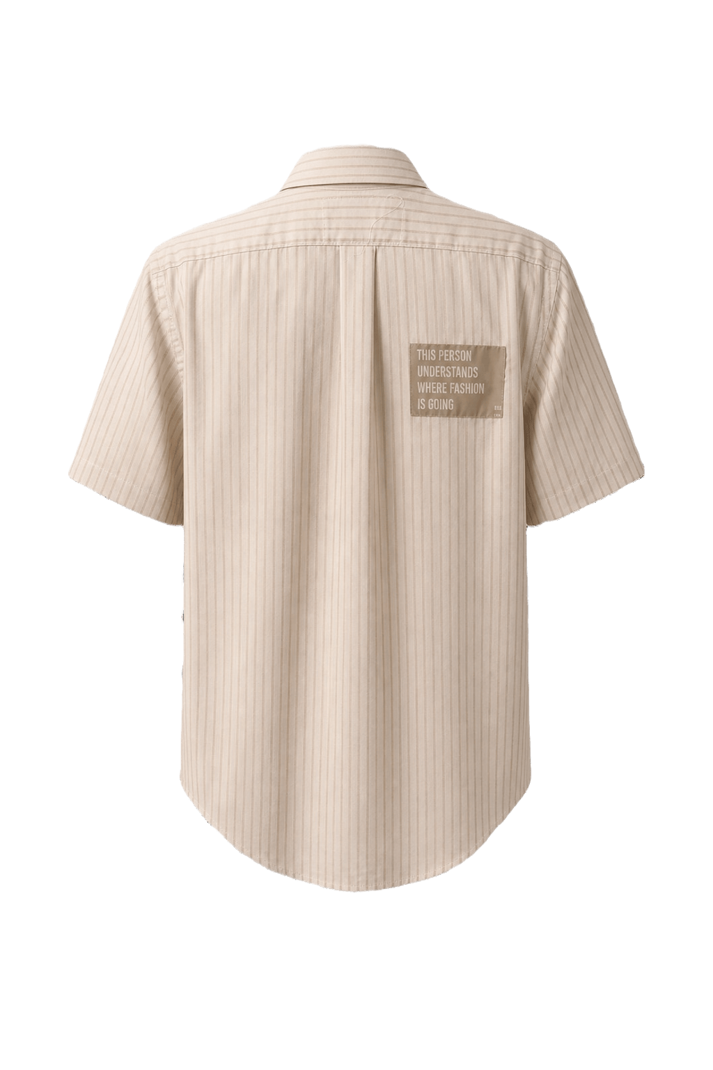 1970s Beige Cotton Blend Shirt - Back View