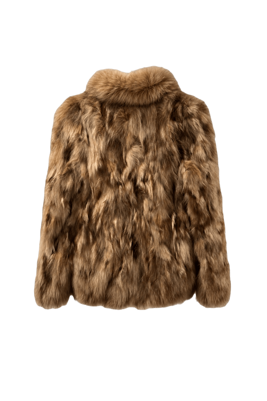1980s Light Brown Fur Coat - Back View