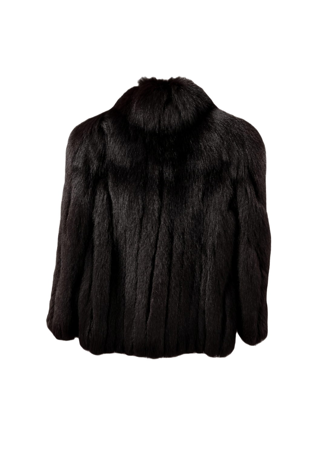 1980s Dark Brown Fur Coat - Back View