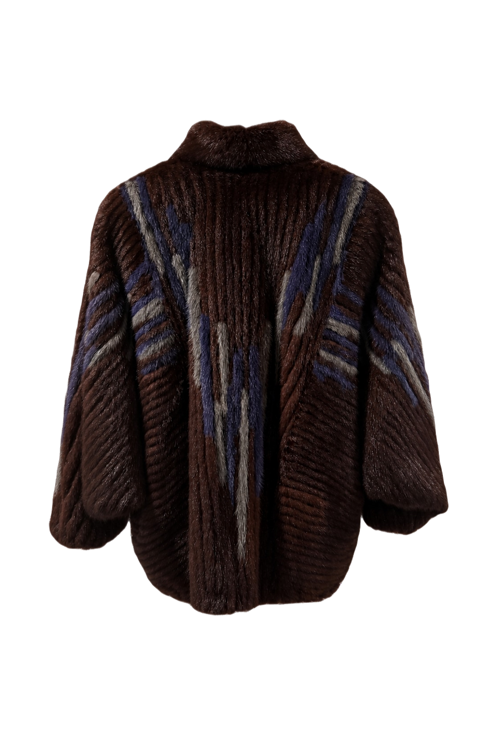 1980s Brown Fur Coat - Back View
