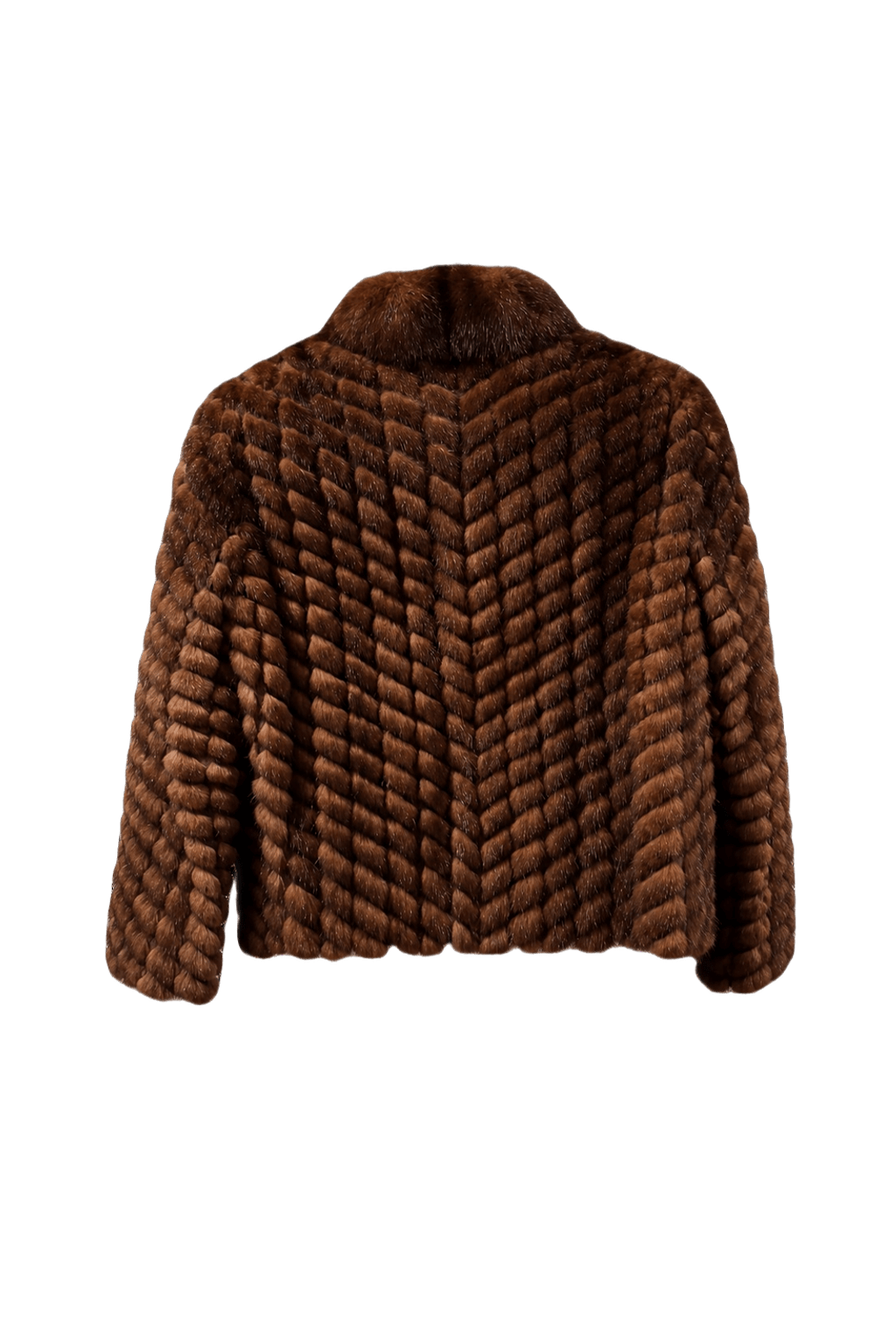 1980s Rich Brown Fur Coat - Back View