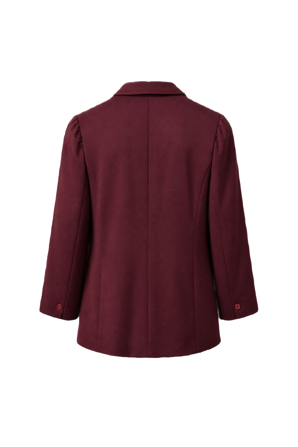 1970s Burgundy Wool Blend Blazer - Back View