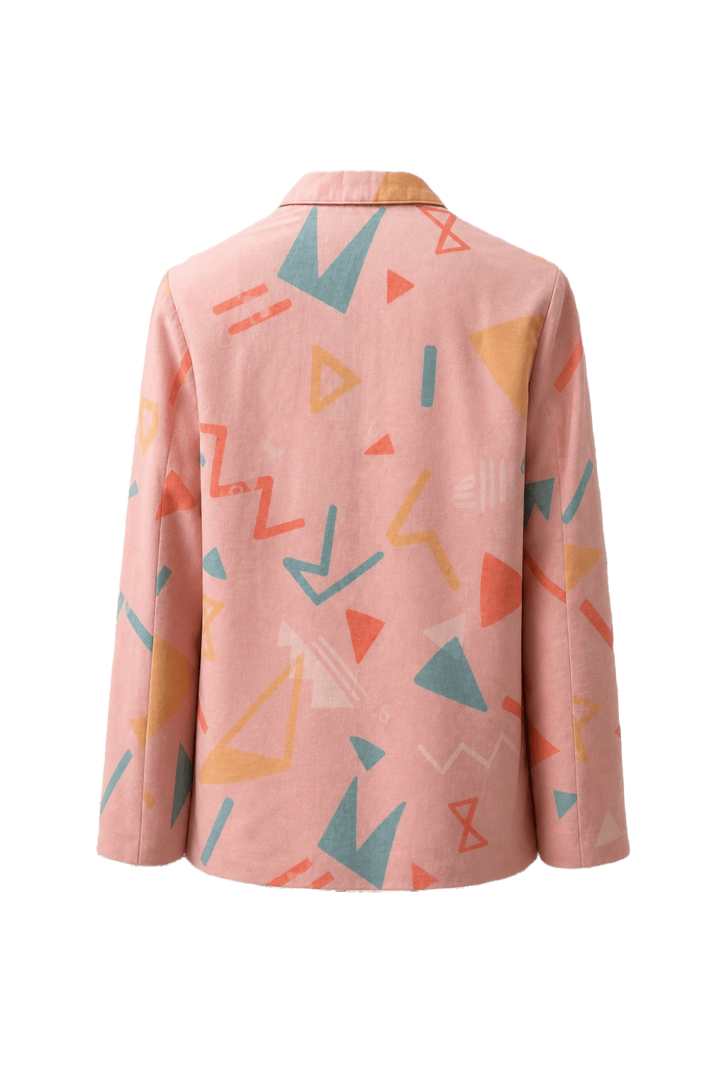 1980s Pink Cotton Blend Blazer - Back View