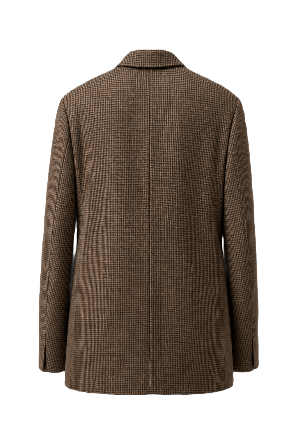 1990s Brown Wool Blend Blazer - Back View
