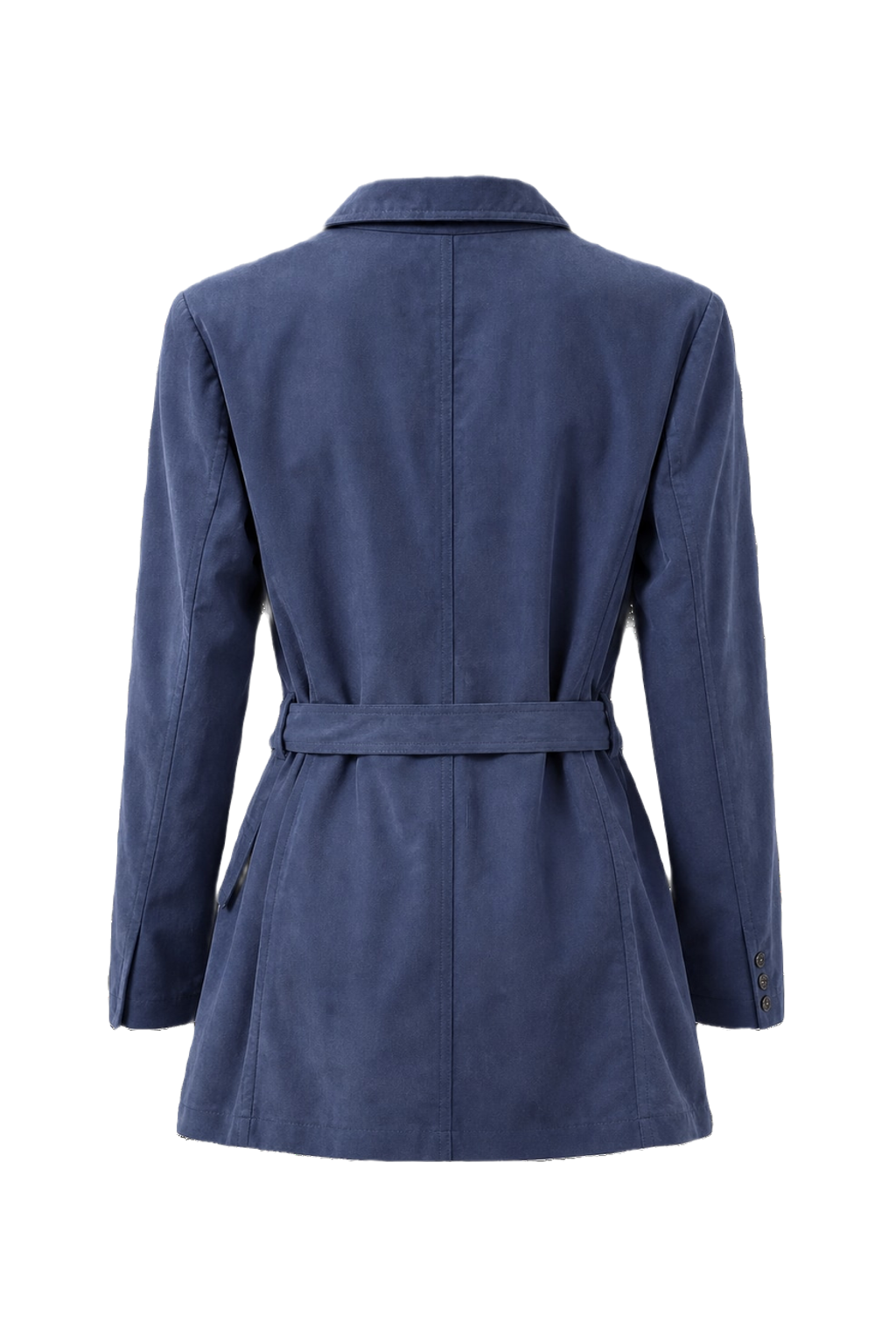 1980s Blue Cotton Blend Jacket - Back View