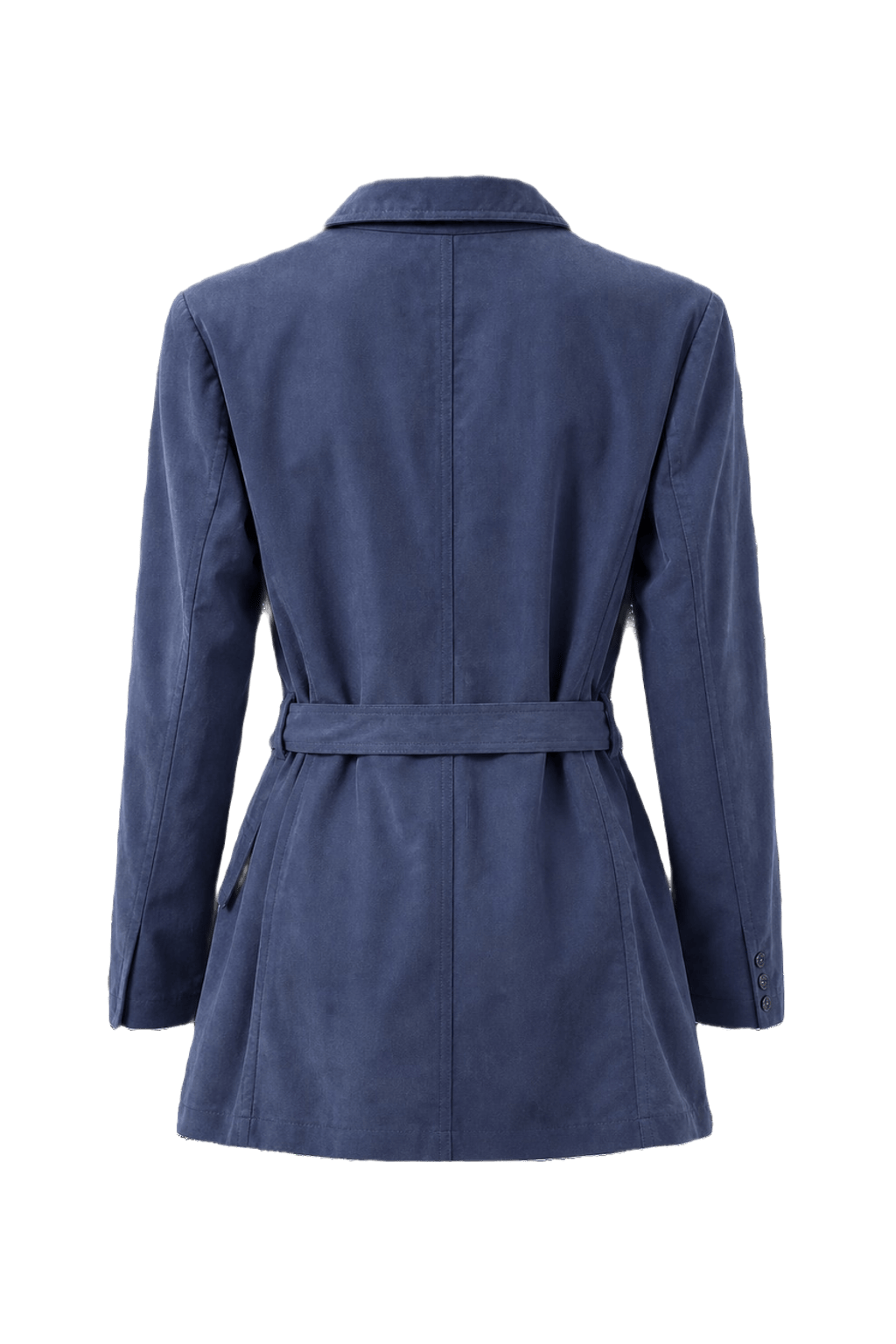 1980s Blue Cotton Blend Jacket - Back View