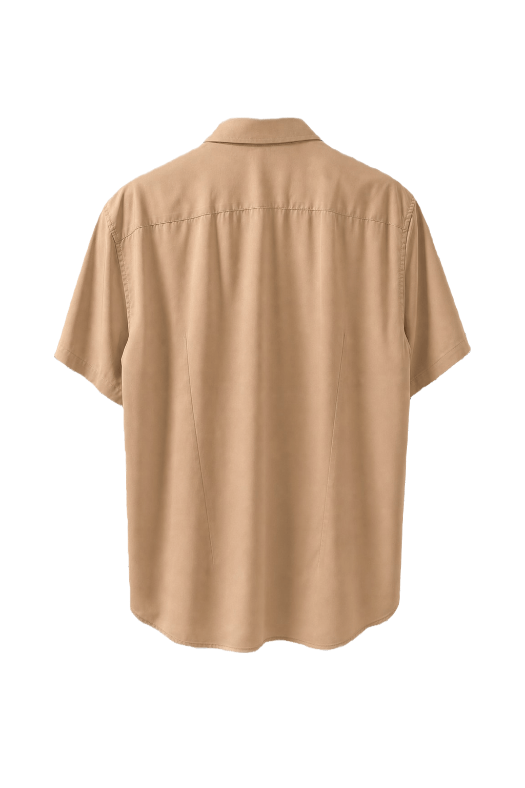 1980s Beige Cotton Blend Shirt - Back View