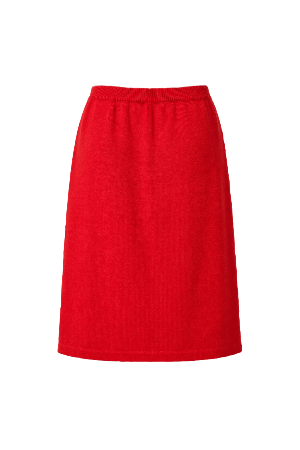 1980s Bright Red Acrylic Skirt - Back View