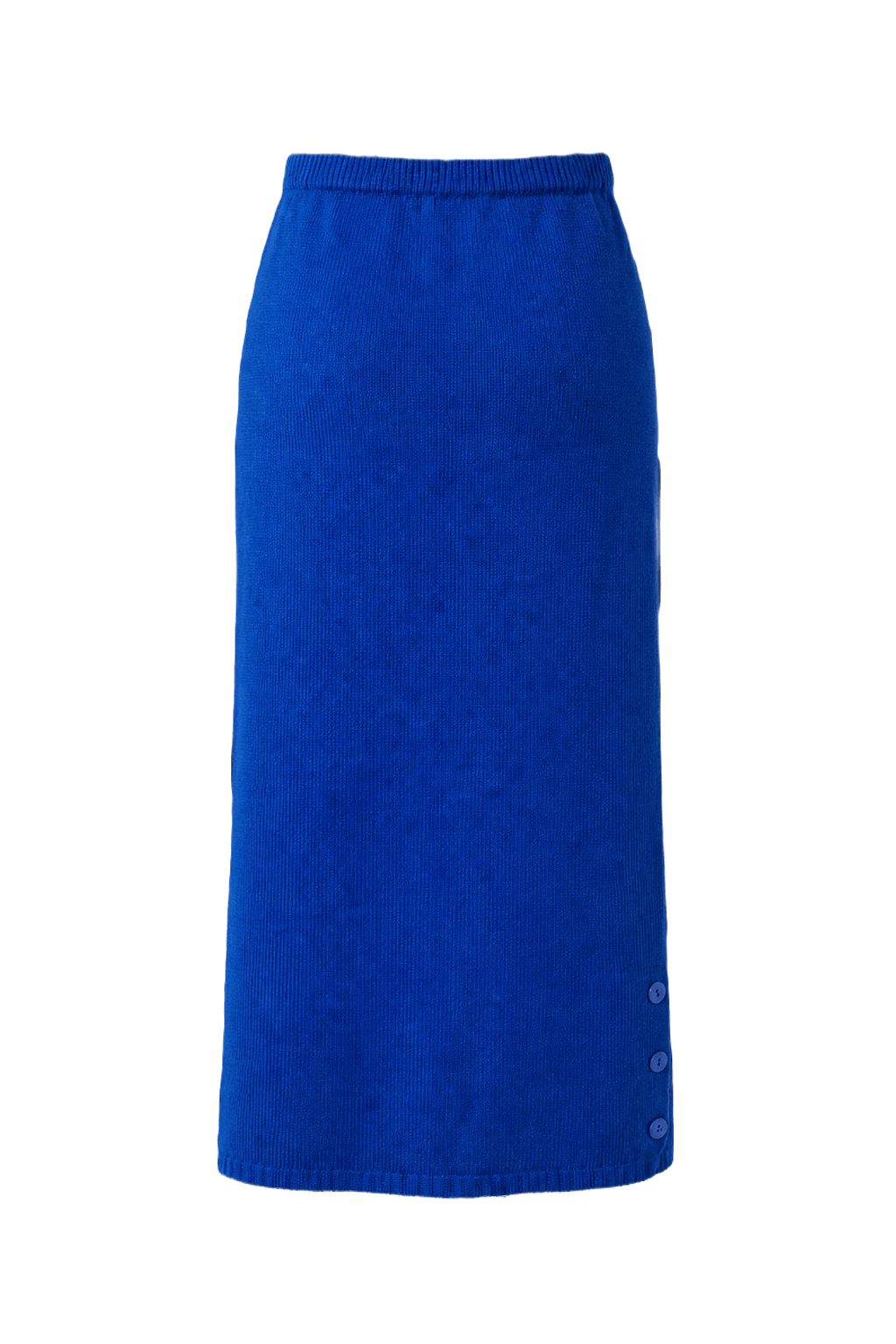 1980s Royal Blue Acrylic Skirt - Back View