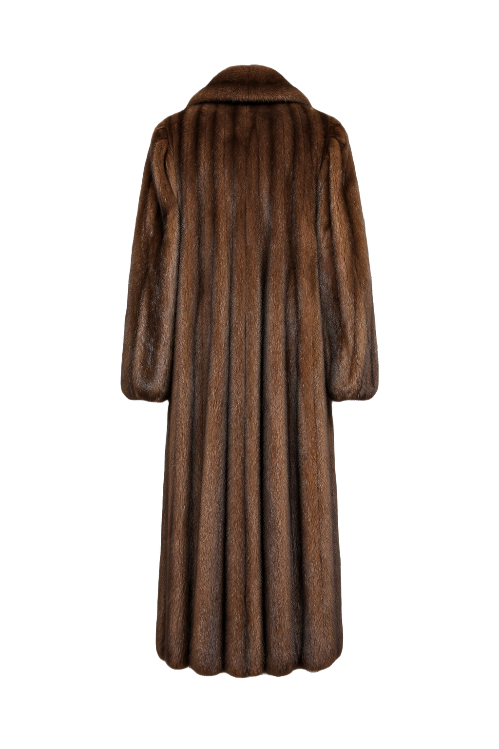 1980s Brown Fur Coat - Back View
